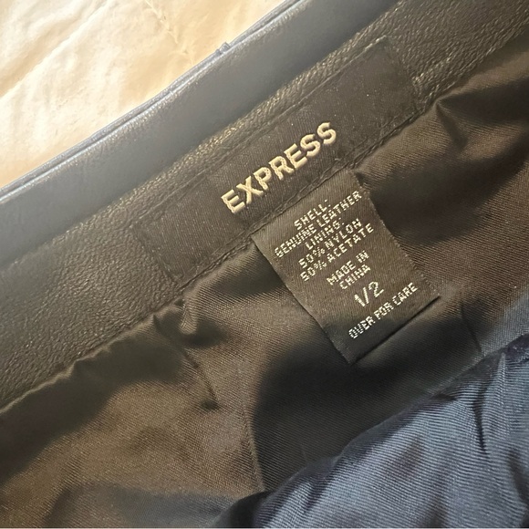 Black Leather Skirt - Picture 3 of 4